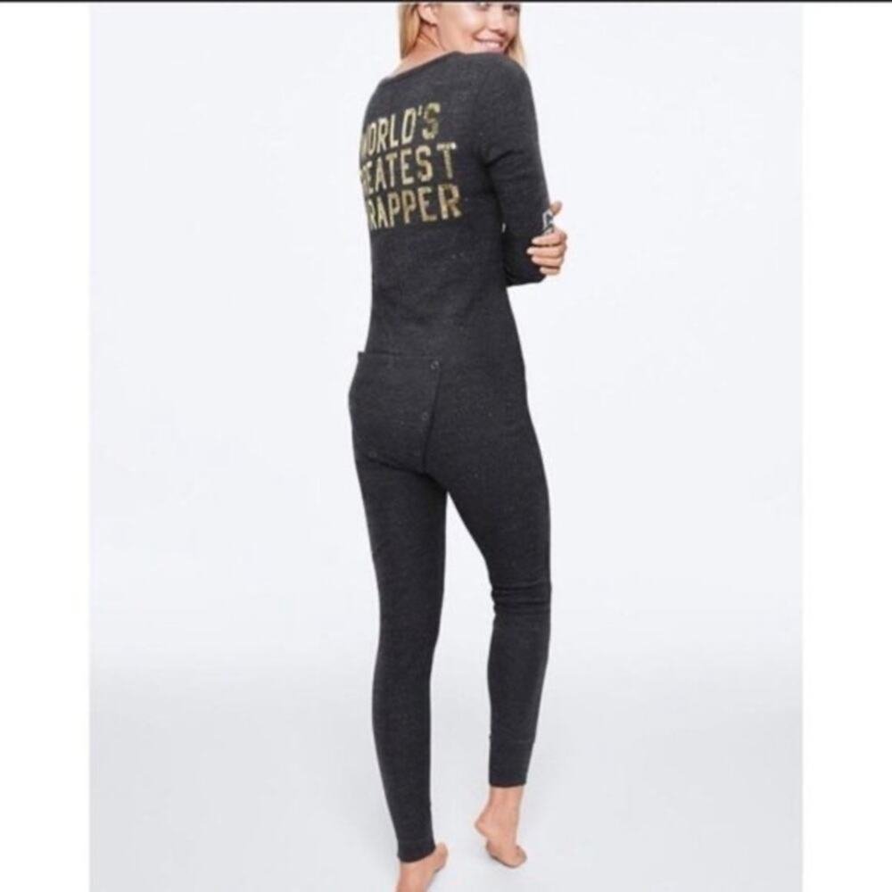 PINK Victoria’s Secret | Worlds Greatest Wrapper Henley Sequin Jumpsuit GUC S